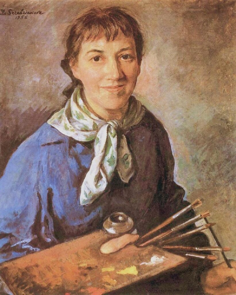 Self portrait (1956) - Zinaida Serebriakova Tablo
