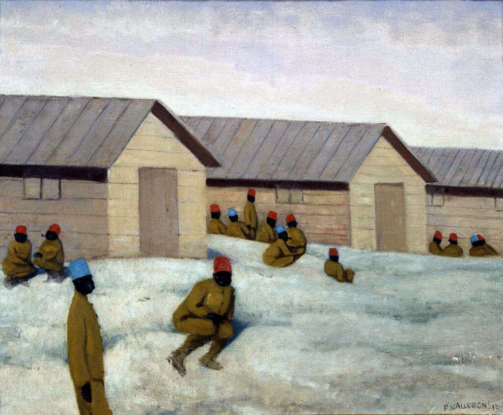 Senegalese soldiers at Camp de Mailly (1917) - Félix Vallotton Tablo