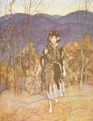 She went along, and went along, and went along – Arthur Rackham Tablo
