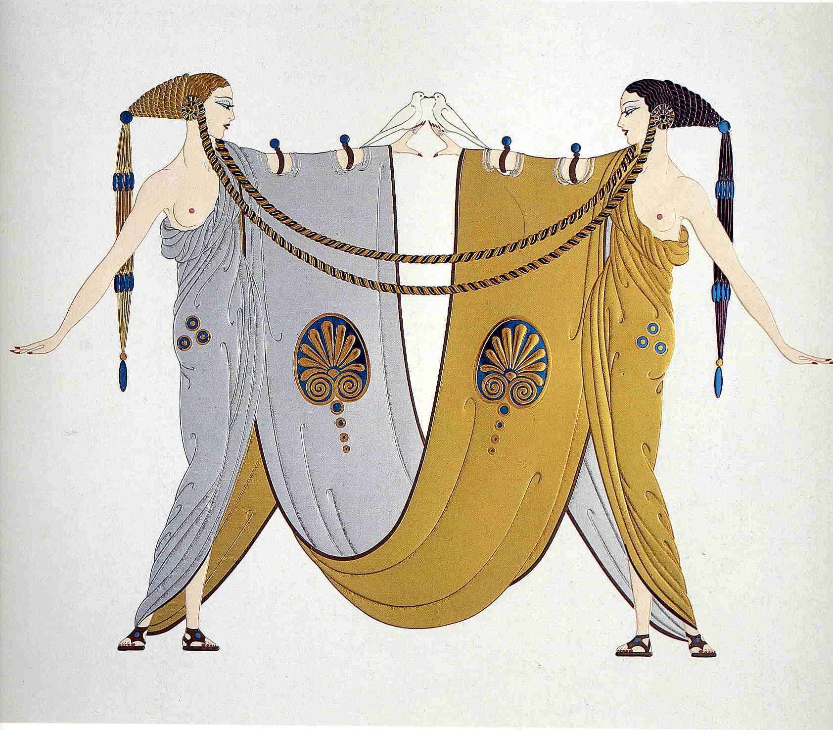 Sisters - Erté Tablo kanvas tablo