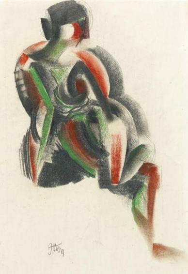 Sitting Woman (1919) – Johannes Itten Tablo