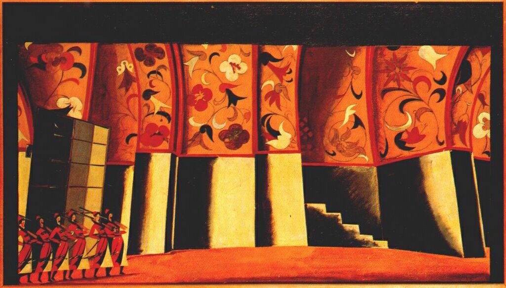 Sketch for stage set, Glinka’s Ivan Susanin (1912) – Vladimir Tatlin Tablo