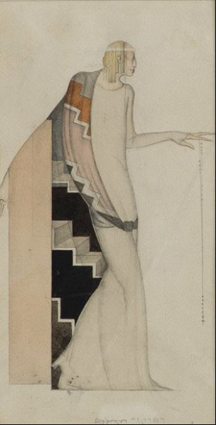 Sketch for the play Hurriel Acosta (1929) – Petre Otskheli Tablo