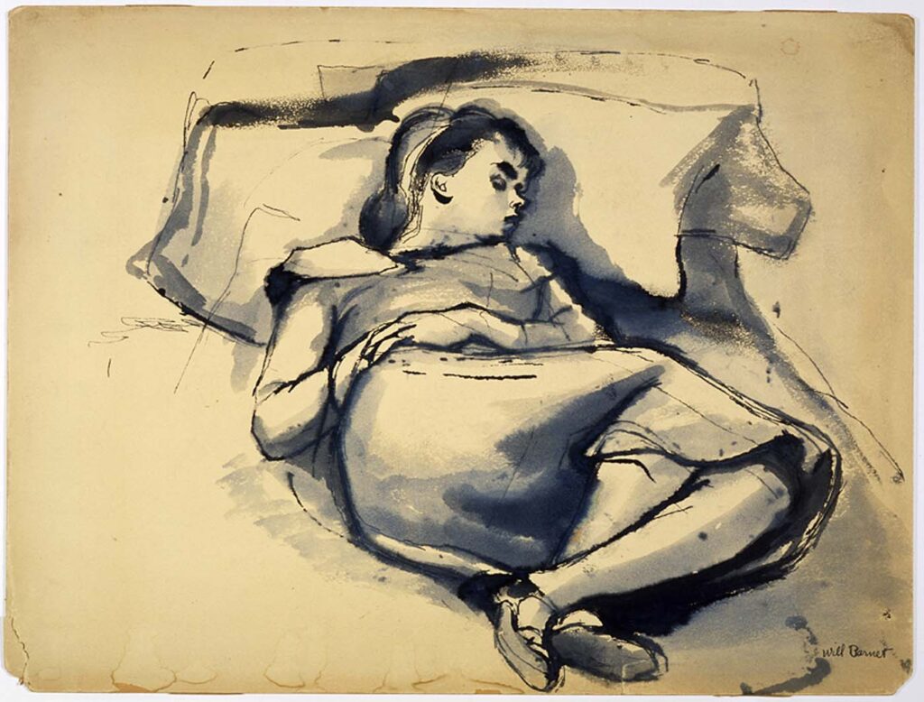 Sleeping Woman (1938) - Will Barnet Tablo