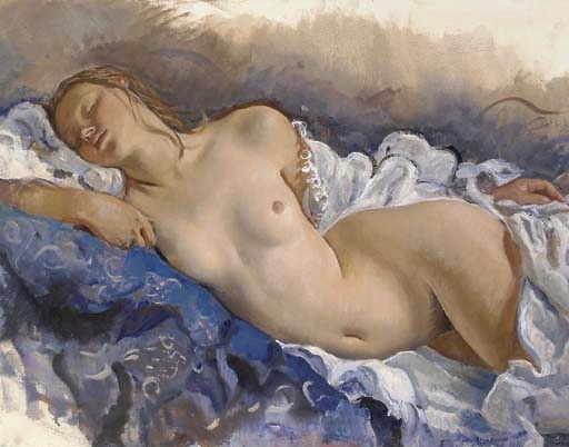 Sleeping nude (1931) – Zinaida Serebriakova Tablo