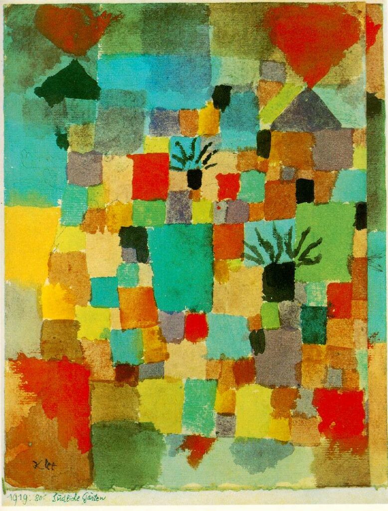 Southern (Tunisian) gardens (1919) - Paul Klee Tablo