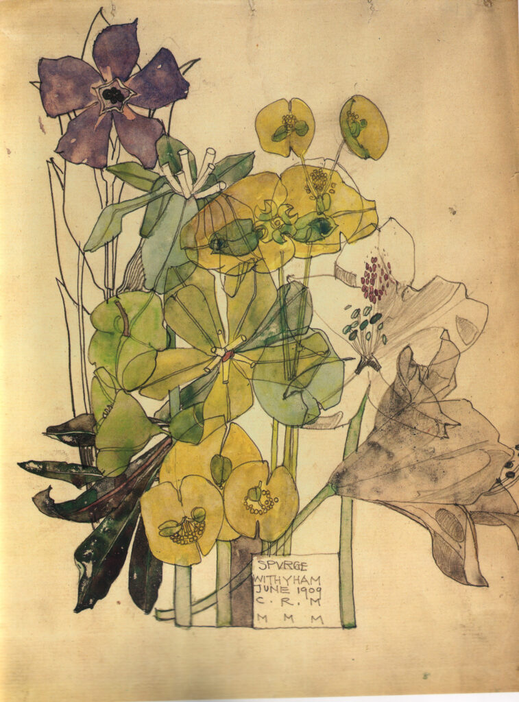 Spurge With Yham (1909) - Charles Rennie Mackintosh Tablo