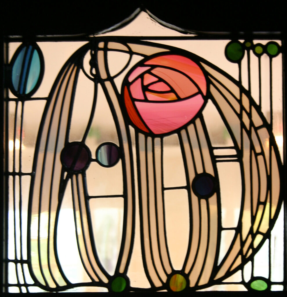Stained glass window, The Hill House Glasgow - Charles Rennie Mackintosh Tablo
