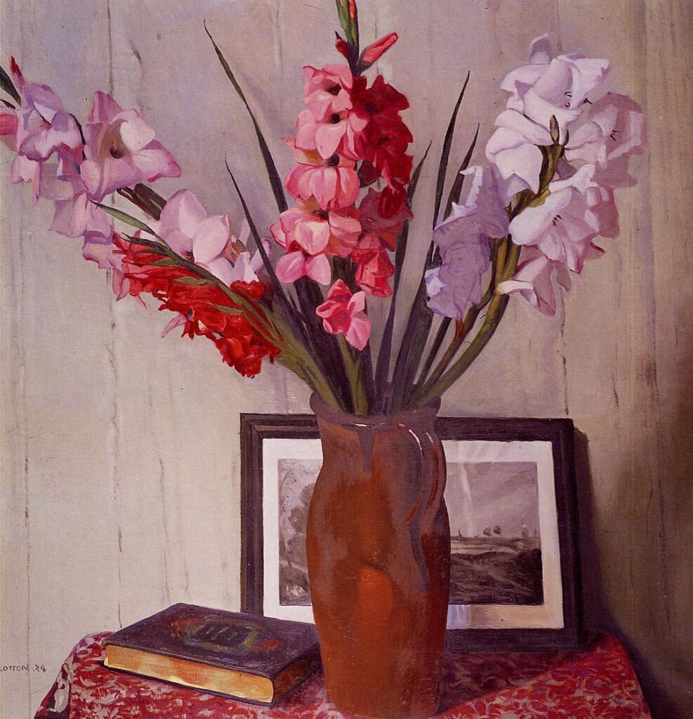 Still Life with Gladioli (1924) - Félix Vallotton Tablo