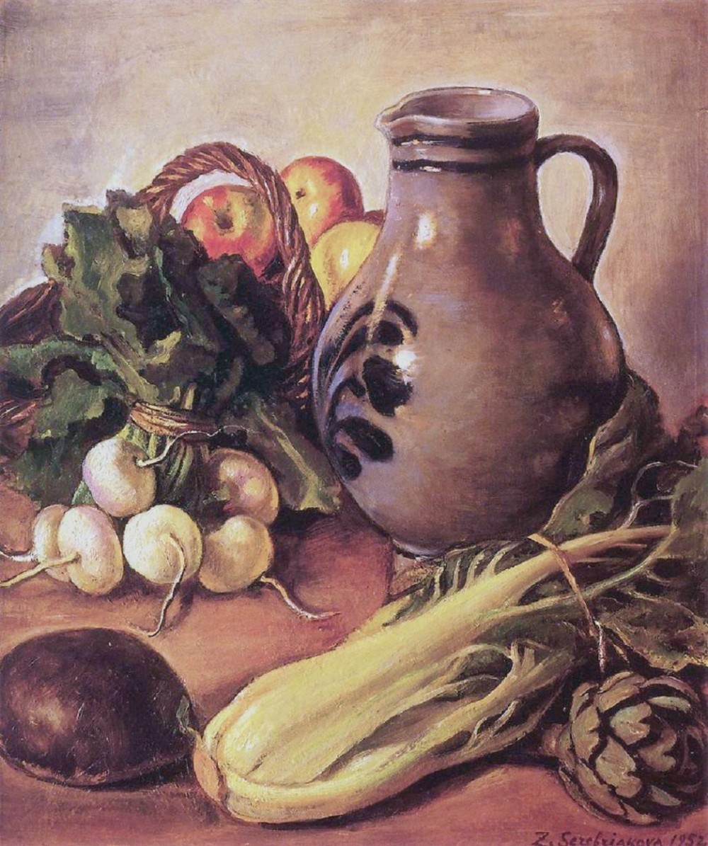 Still life with a jug (1952) - Zinaida Serebriakova Tablo kanvas tablo