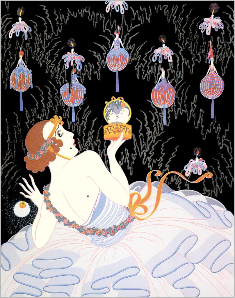 Stolen Kisses - Erté Tablo