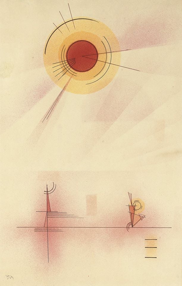 Strahlen (1929) – Wassily Kandinsky Tablo