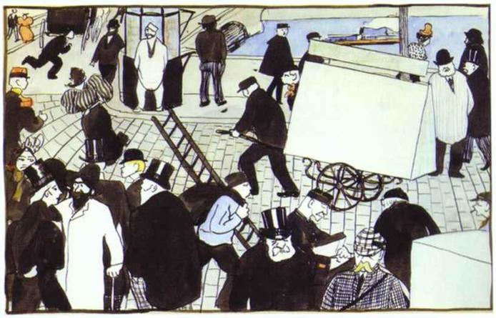 Street Scene (1895) – Félix Vallotton Tablo