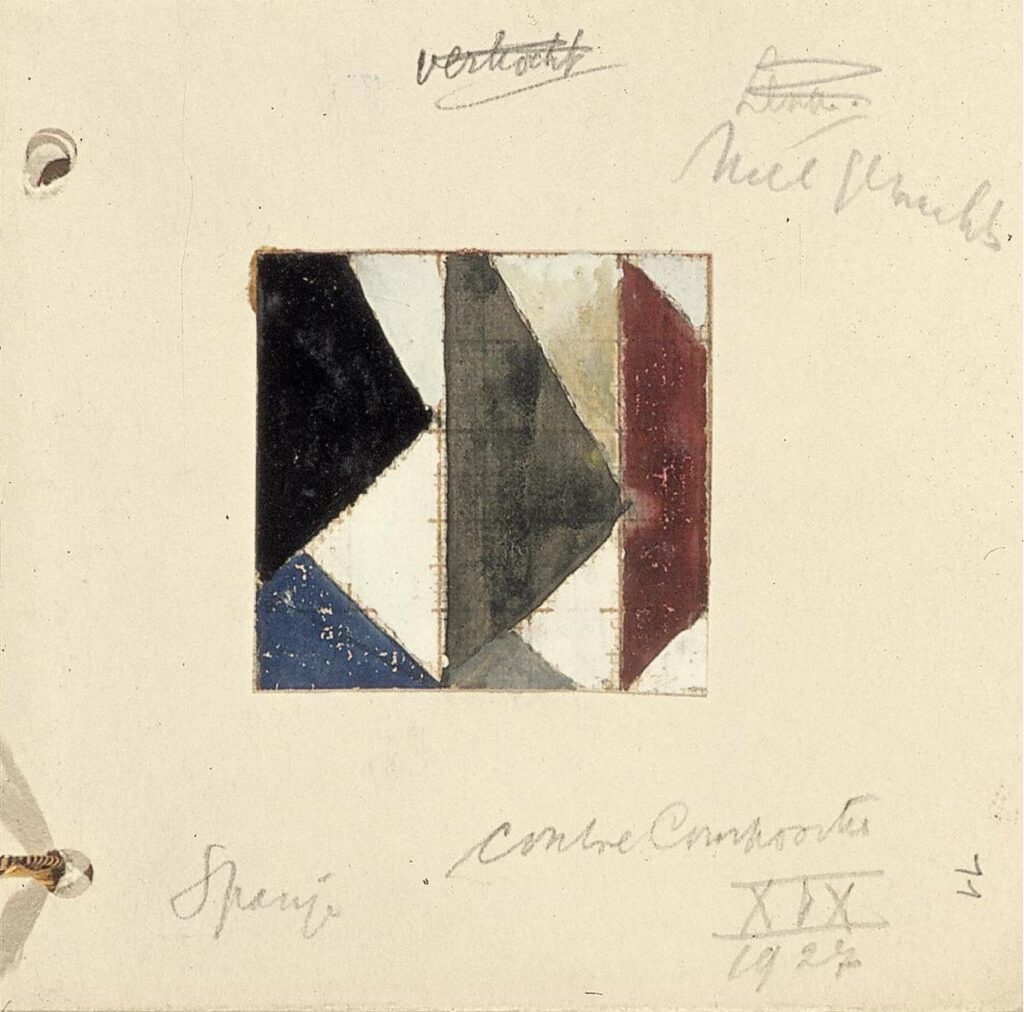 Studie voor Contra compositie XIX - Theo van Doesburg Tablo