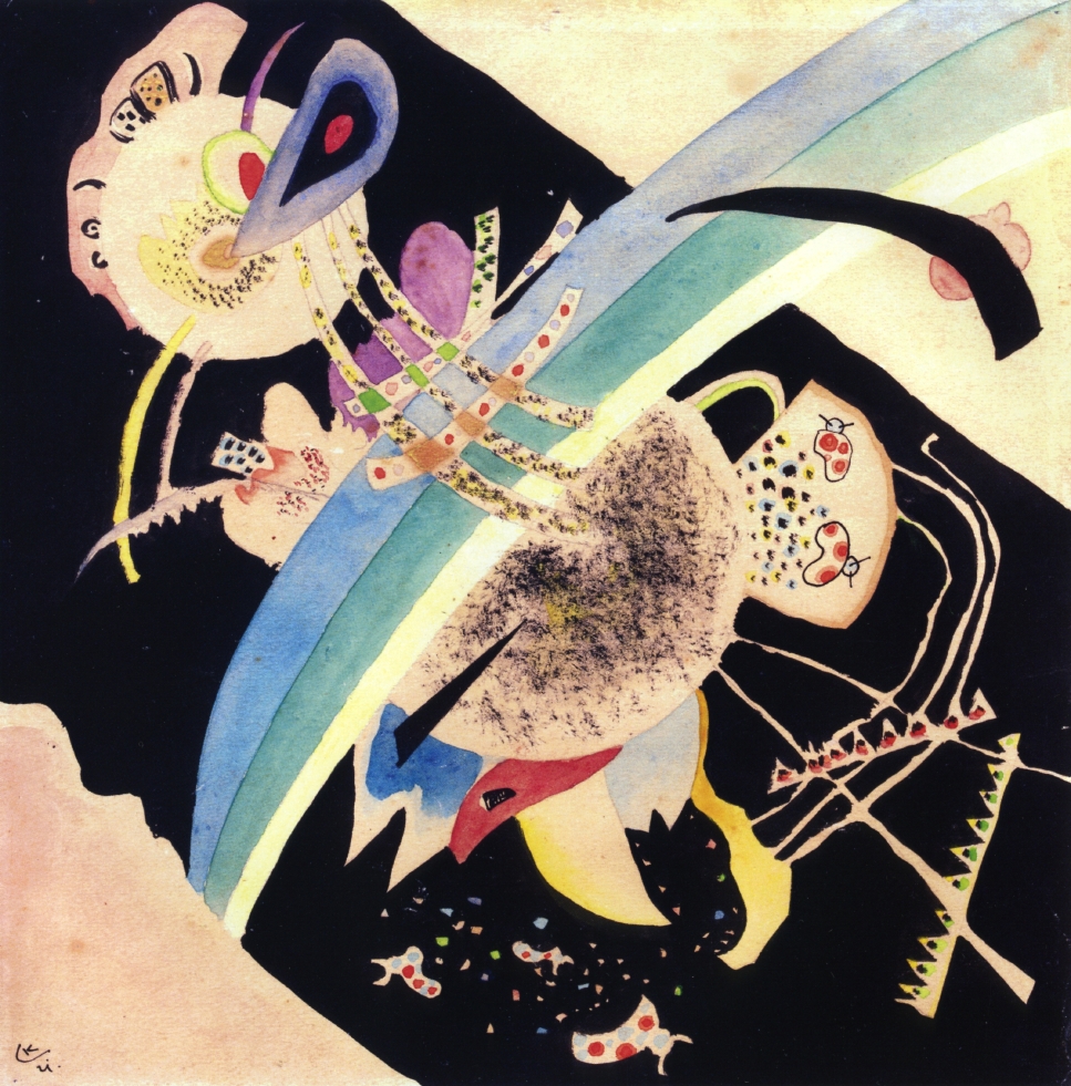 Study for Circles on Black (1921) – Wassily Kandinsky Tablo