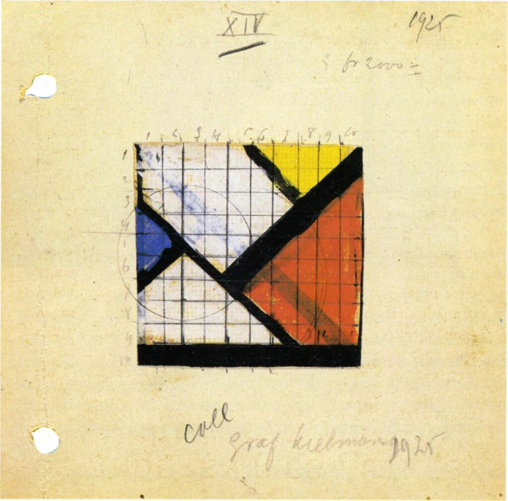 Study for Counter Composition XIV (1931) – Theo van Doesburg Tablo