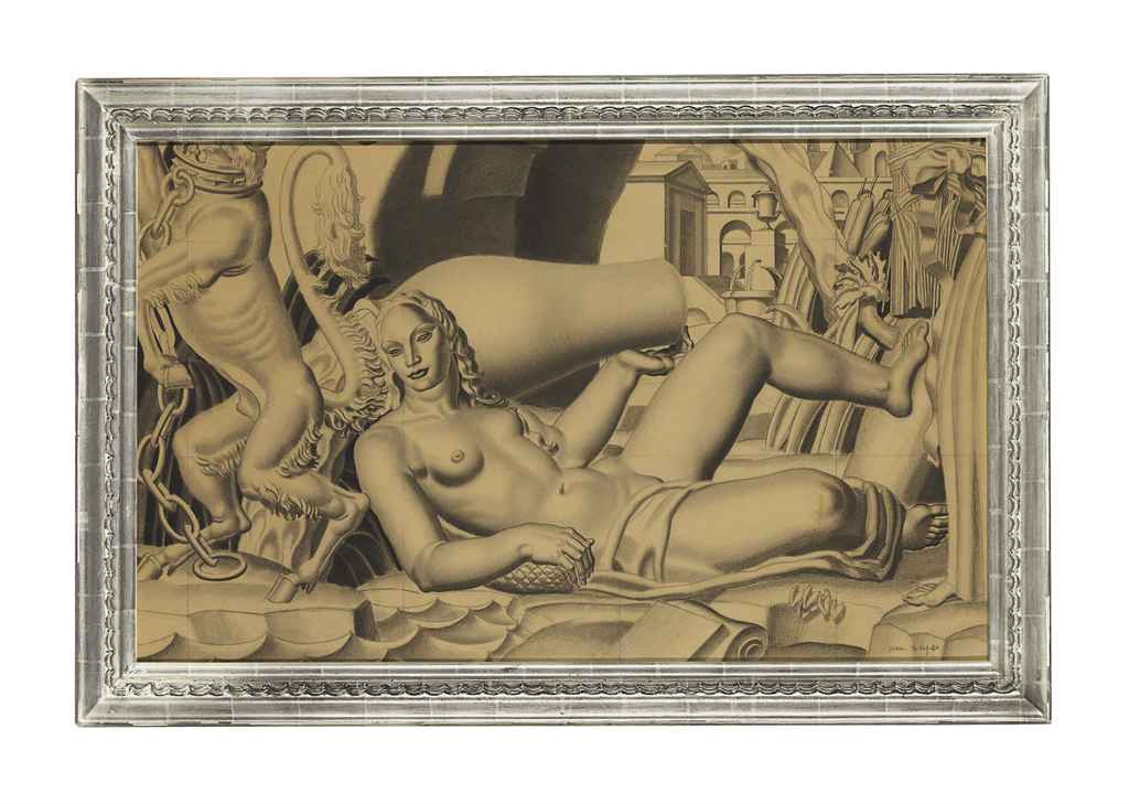 Study for La Gloire de Bordeaux (1938) – Jean Dupas Tablo