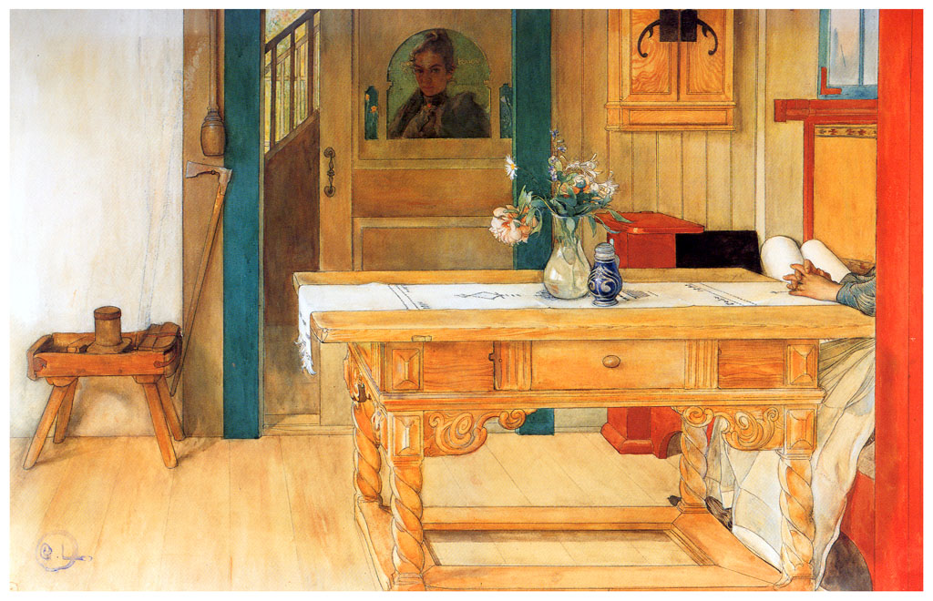 Sunday Rest (1900) – Carl Larsson Tablo