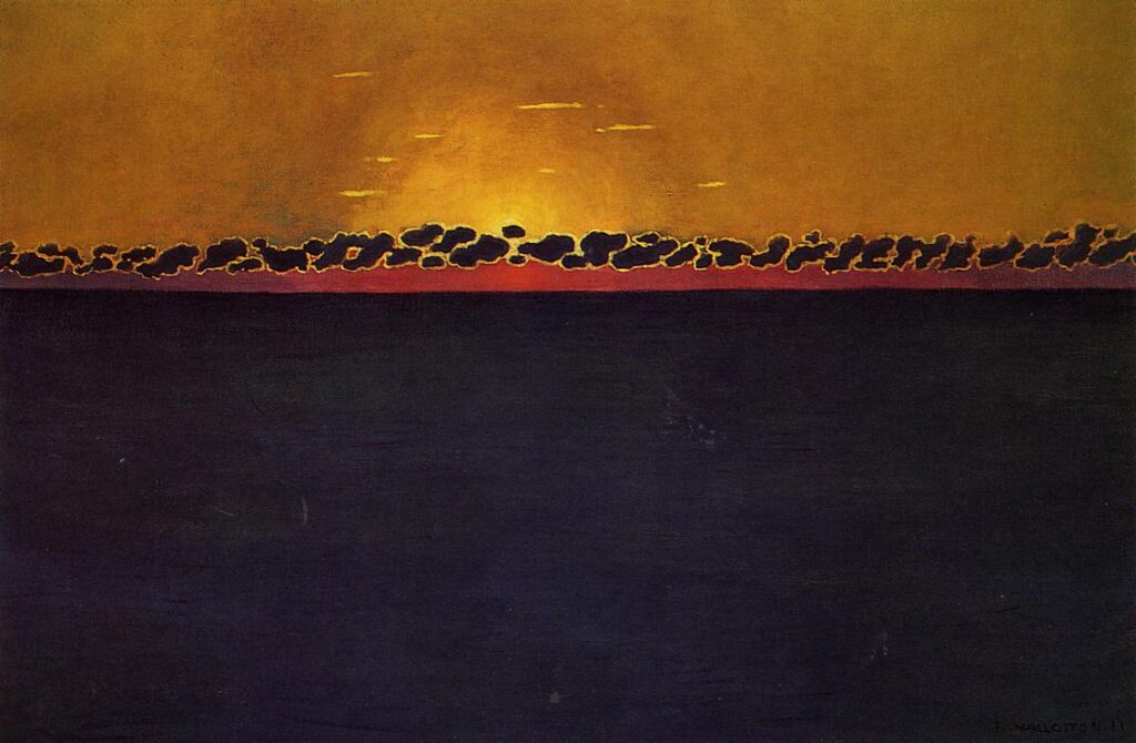 Sunset, Gray Blue High Tide (1911) - Félix Vallotton Tablo