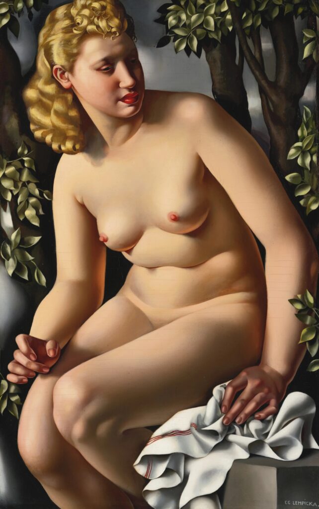 Suzanne Bathing (1938) - Tamara de Lempicka Tablo