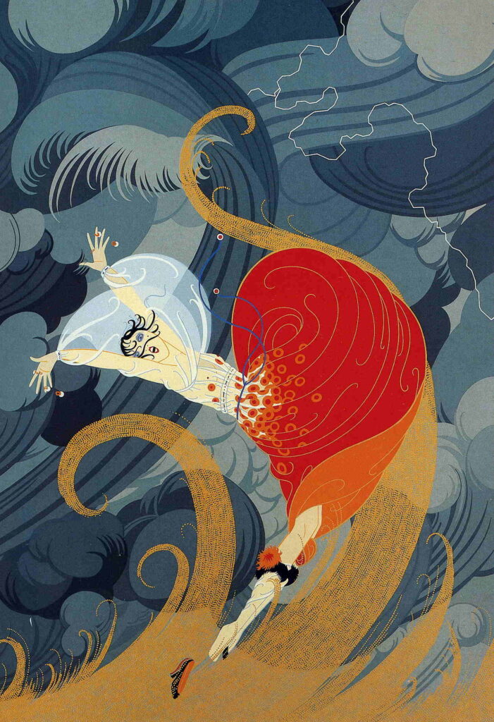 Swept Away - Erté Tablo
