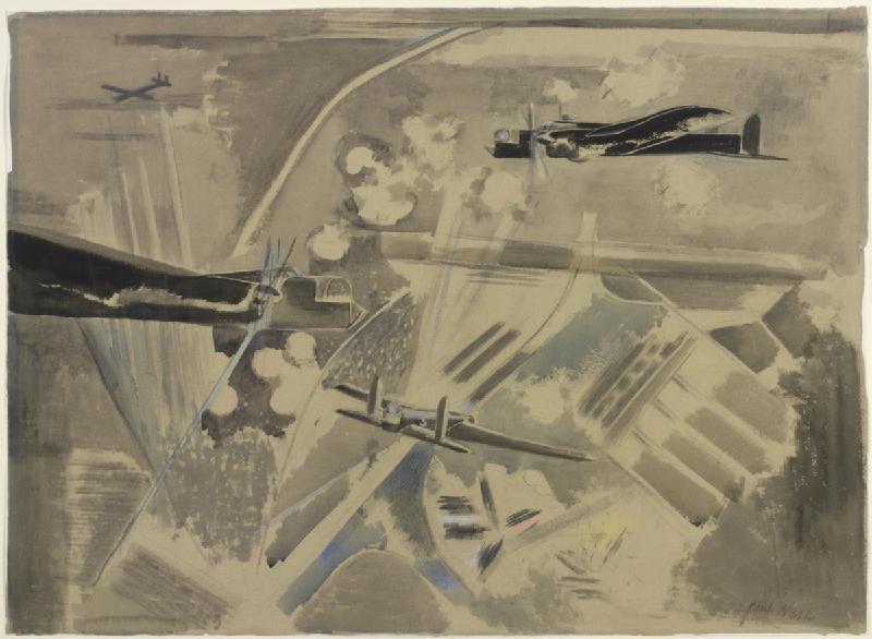 Target Area, Whitley Bombers over Berlin (1940) – Paul Nash Tablo