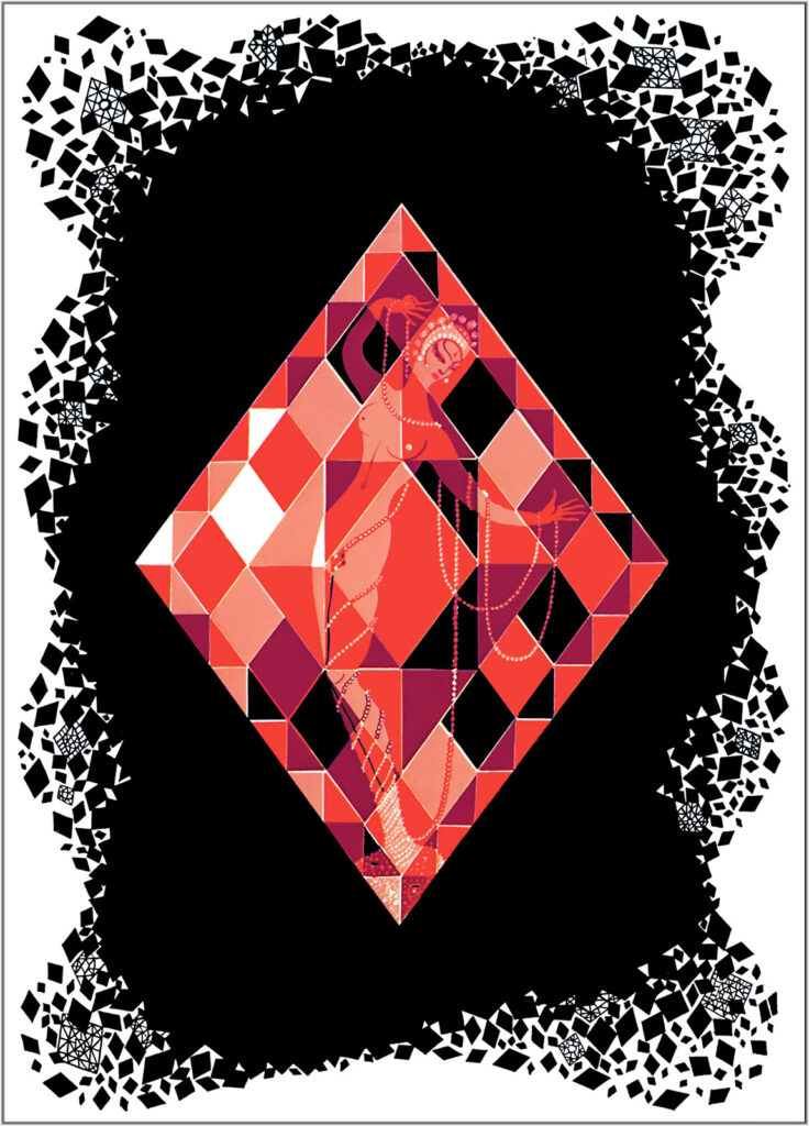 The Aces Diamonds - Erté Tablo
