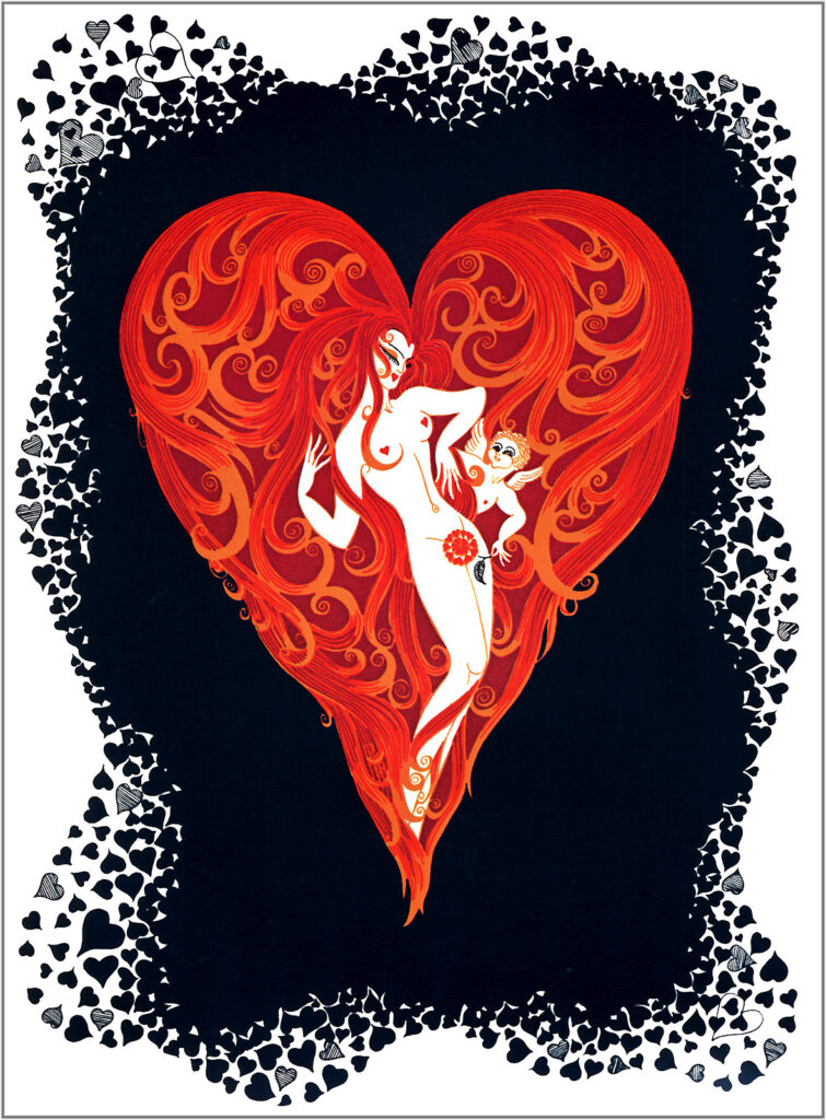 The Aces Hearts - Erté Tablo