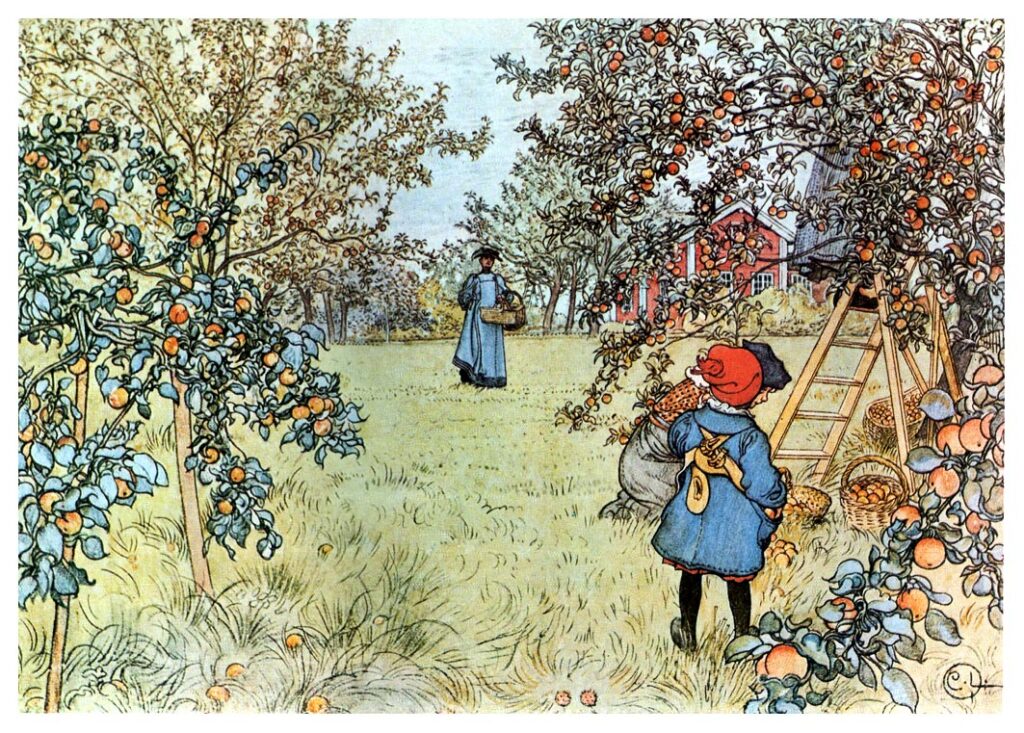The Apple Harvest (1903) - Carl Larsson Tablo
