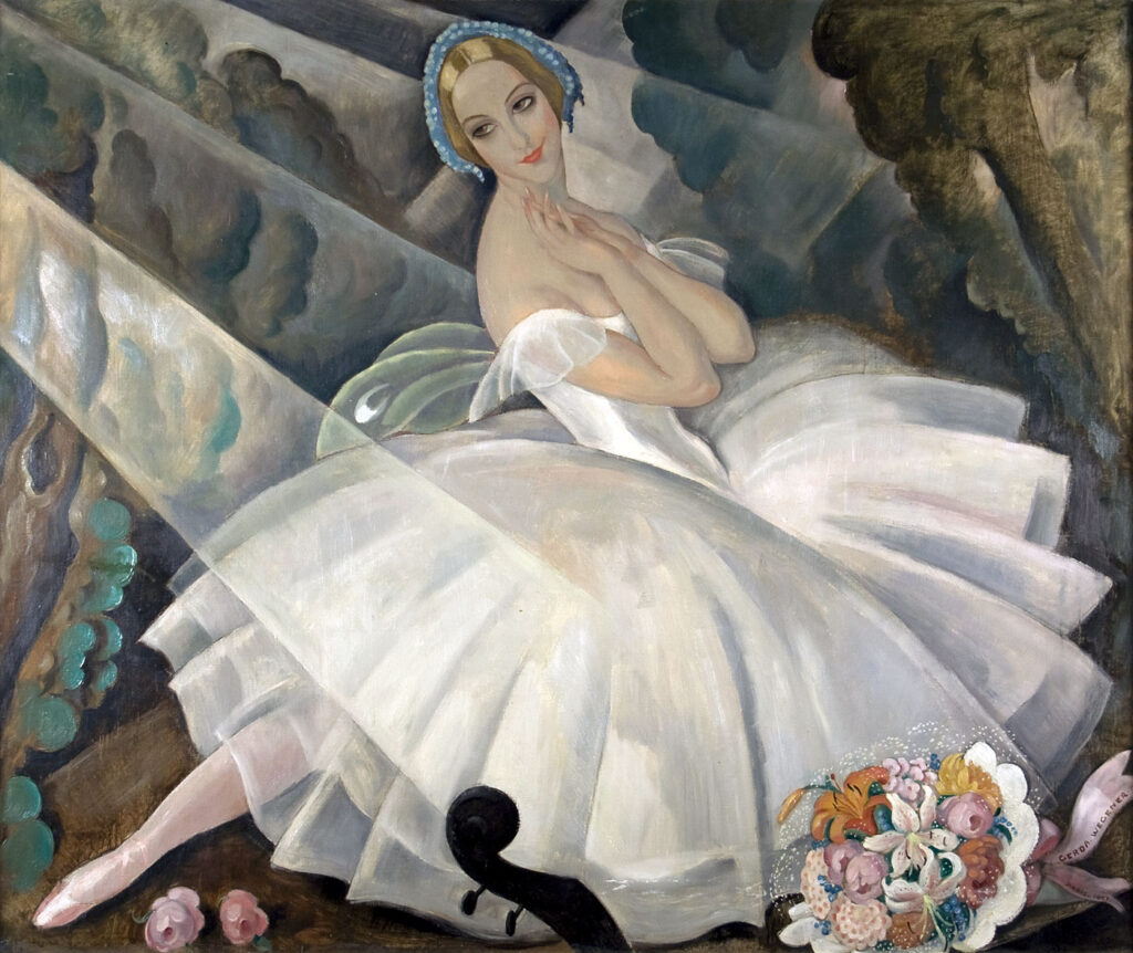 The Ballerina Ulla Poulsen in the Ballet Chopiniana (1927) - Gerda Wegener Tablo