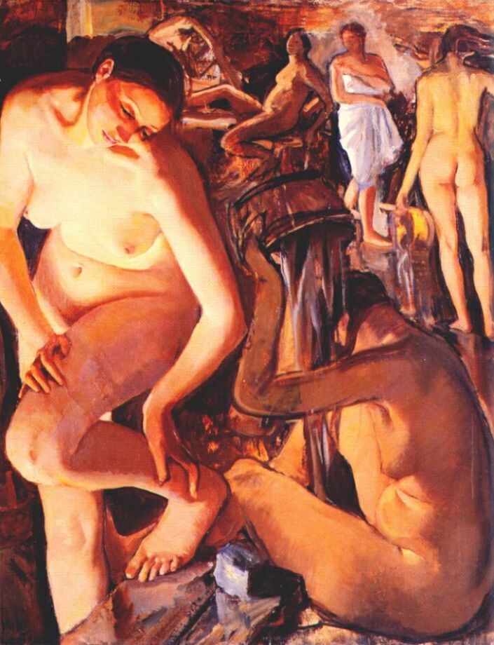 The Bathhouse (1912) – Zinaida Serebriakova Tablo