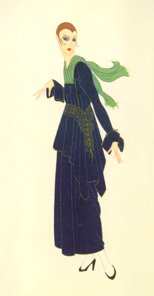 The Blue Dress – Erté Tablo