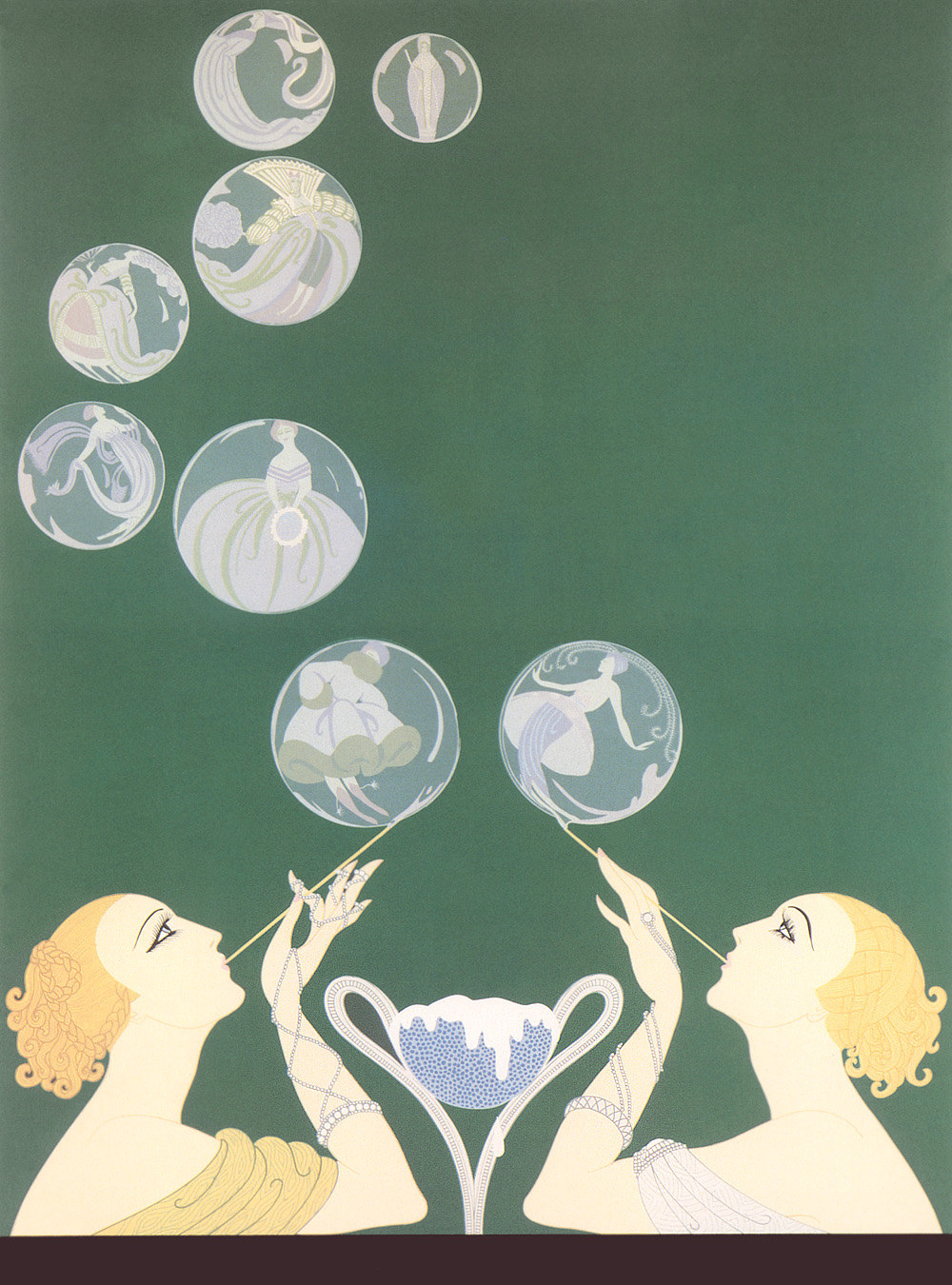 The Bubbles - Erté Tablo kanvas tablo