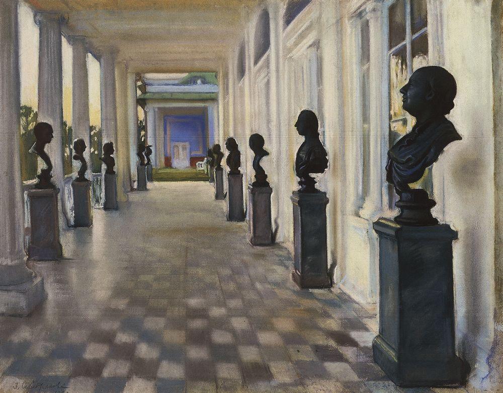 The Cameron Gallery in Tsarskoe Selo (1922) – Zinaida Serebriakova Tablo