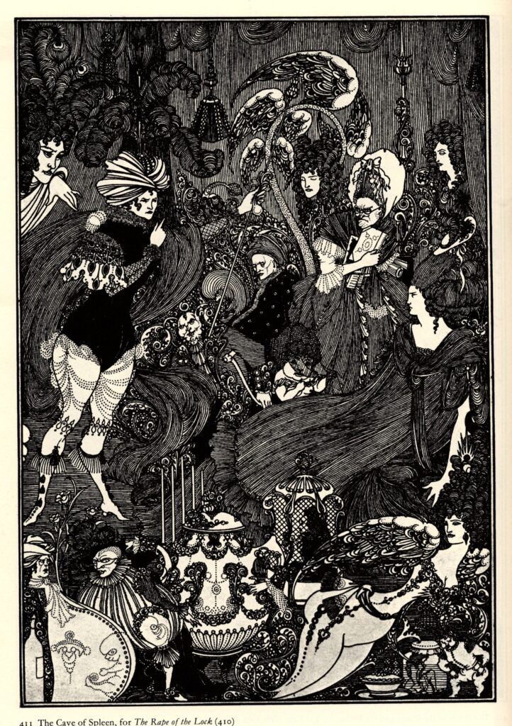 The Cave of Spleen (1896) - Aubrey Beardsley Tablo
