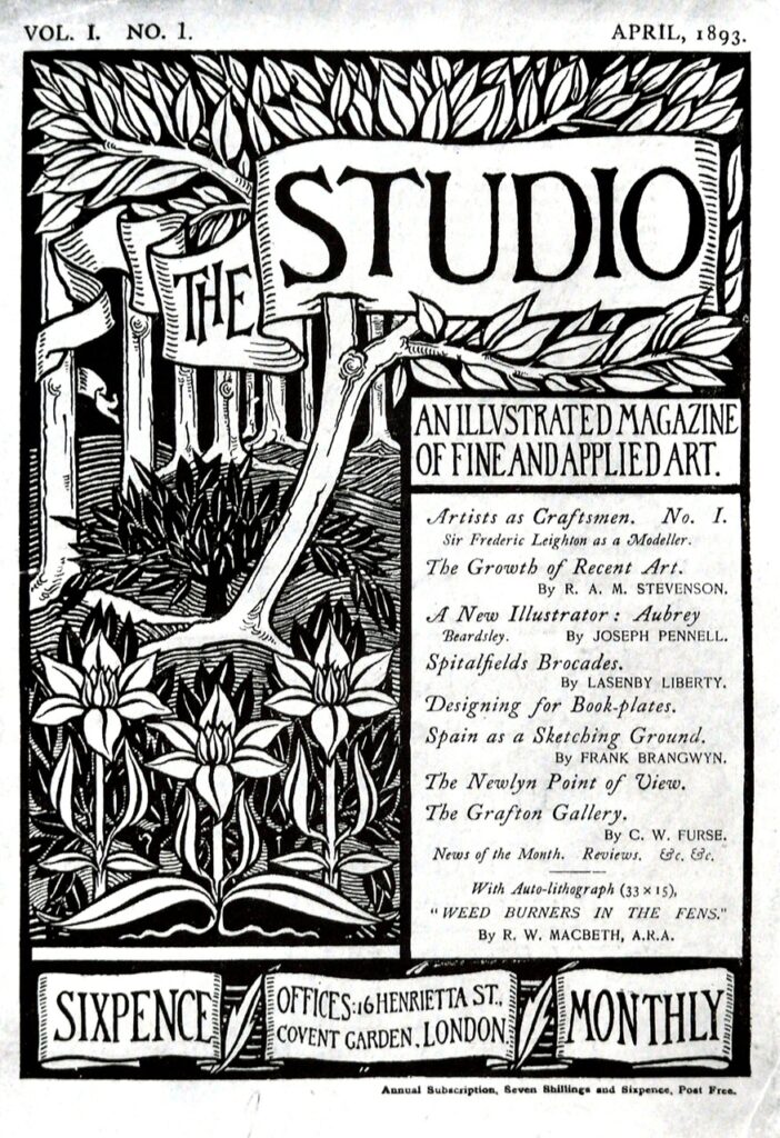 The Cover of The Studio Volume 1 (1893) - Aubrey Beardsley Tablo