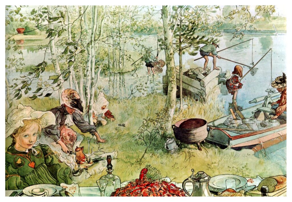 The Crayfish Season Opens (1897) - Carl Larsson Tablo