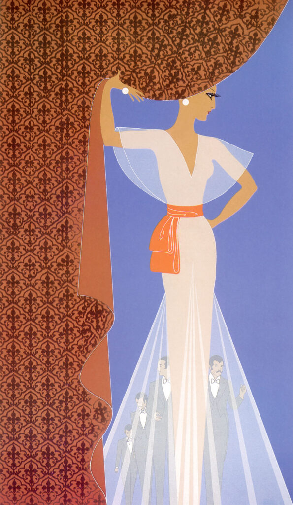 The Curtain - Erté Tablo