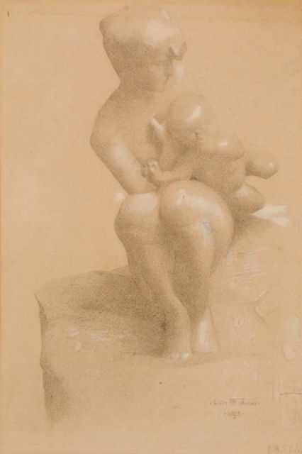 The Flight of Love (Rodin) (1923) – Beauford Delaney Tablo