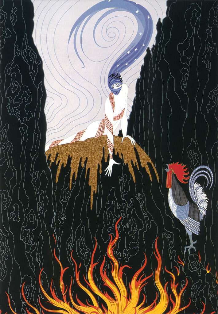 The French Rooster – Erté Tablo
