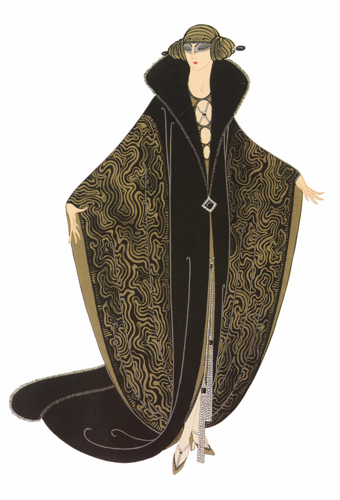 The Golden Cloak - Erté Tablo