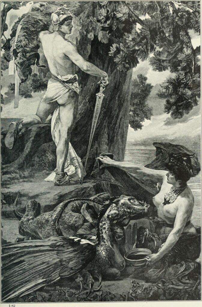 The Golden Fleece, Medea's potion (1907) - Albert Maignan Tablo