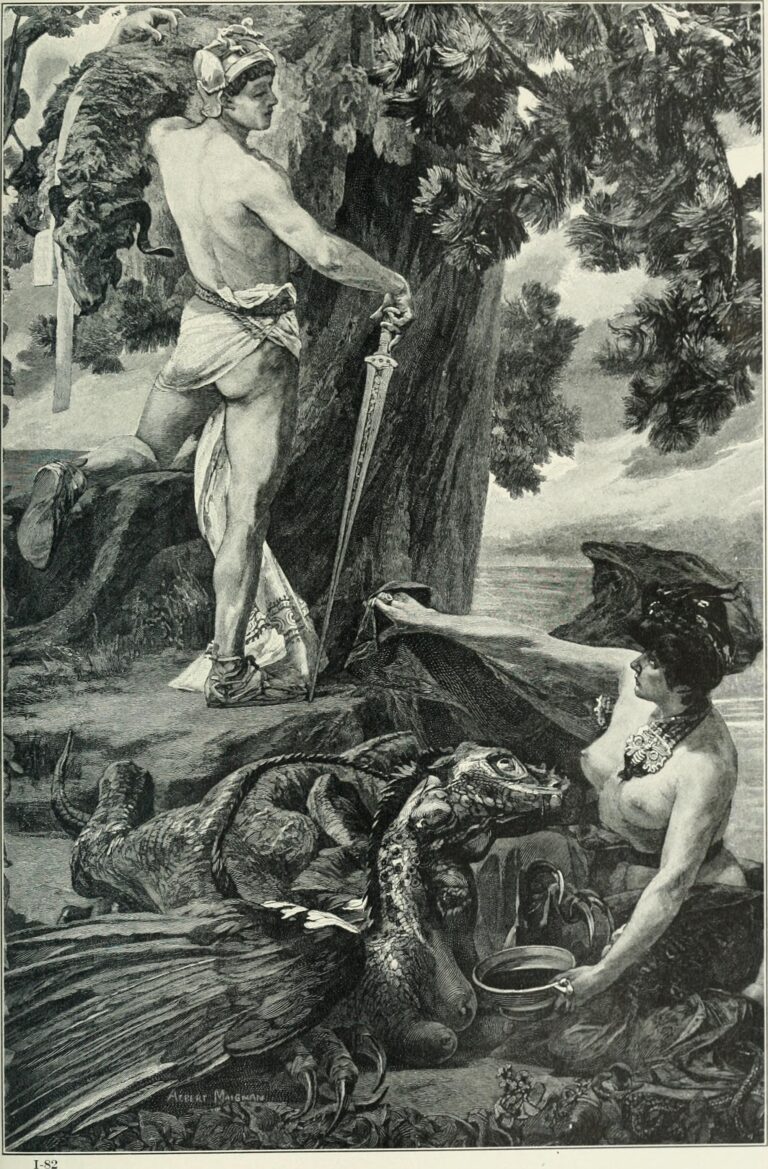 The Golden Fleece, Medea’s potion (1907) – Albert Maignan Tablo