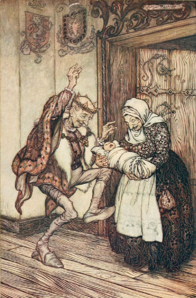 The King could not contain himself for joy – Arthur Rackham Tablo