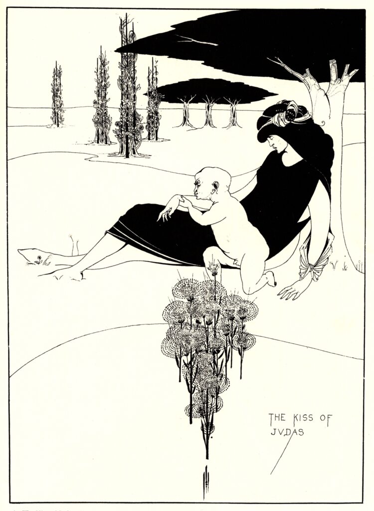 The Kiss of Judas (1893) - Aubrey Beardsley Tablo