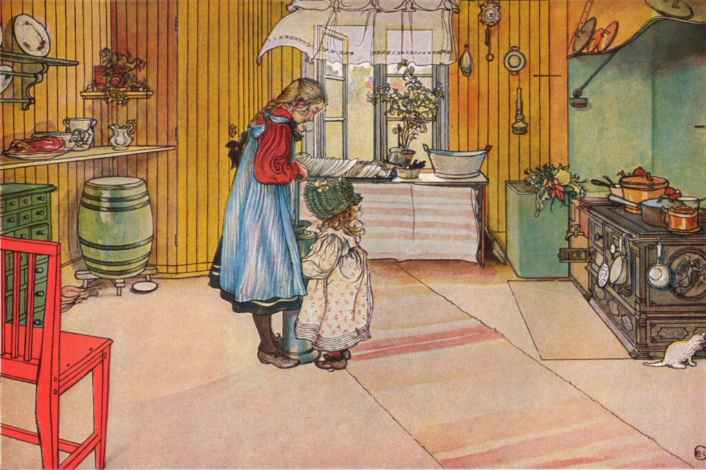 The Kitchen (1898) – Carl Larsson Tablo