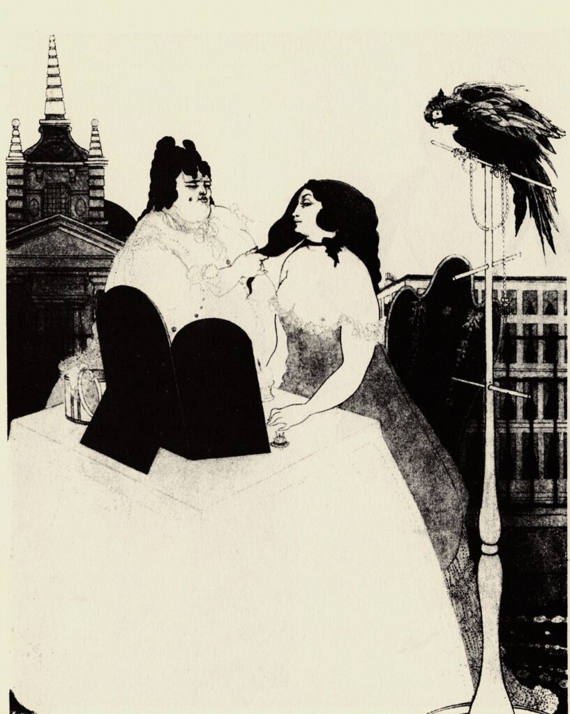 The Lady at the Dressing Table (1897) - Aubrey Beardsley Tablo