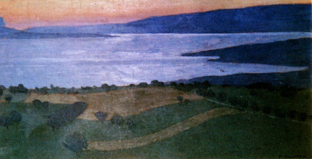 The Lake Lema, effect of the evening (1900) - Félix Vallotton Tablo