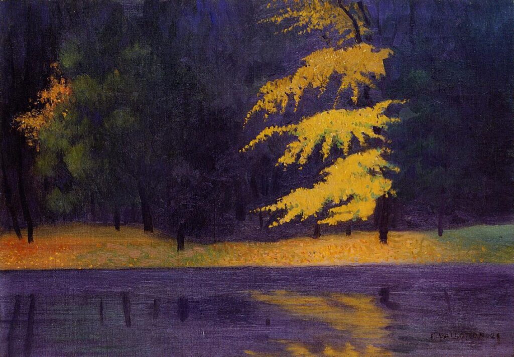 The Lake in the Bois de Boulogne (1921) - Félix Vallotton Tablo
