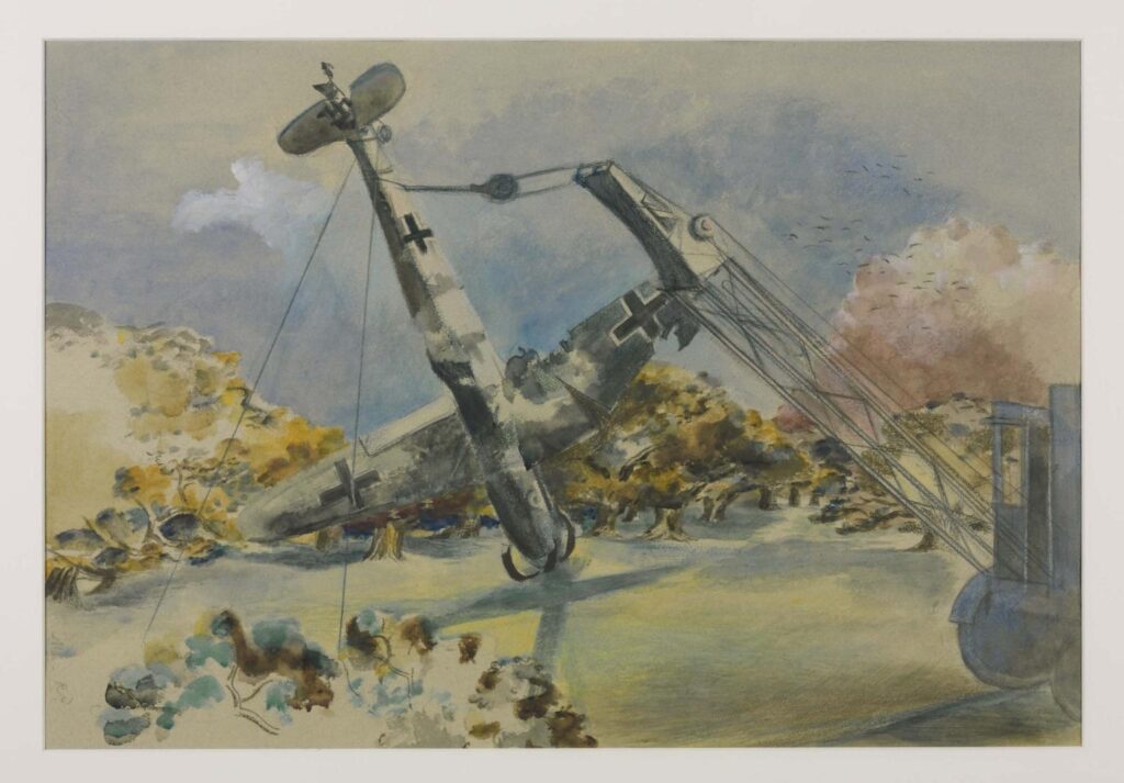 The Messerschmitt in Windsor Great Park (1940) - Paul Nash Tablo